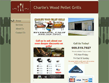 Tablet Screenshot of charlieswoodpelletgrills.com